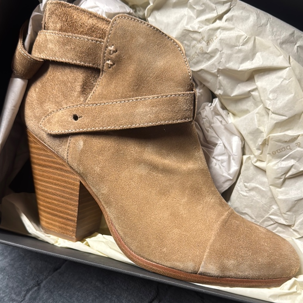 NWT never worn rag & bone Suede Ankle Boots with Chunky Heel